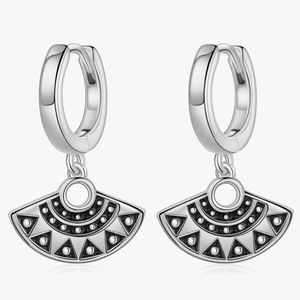 Anoup Sterling Silver RBG Charm Hoop Earrings
